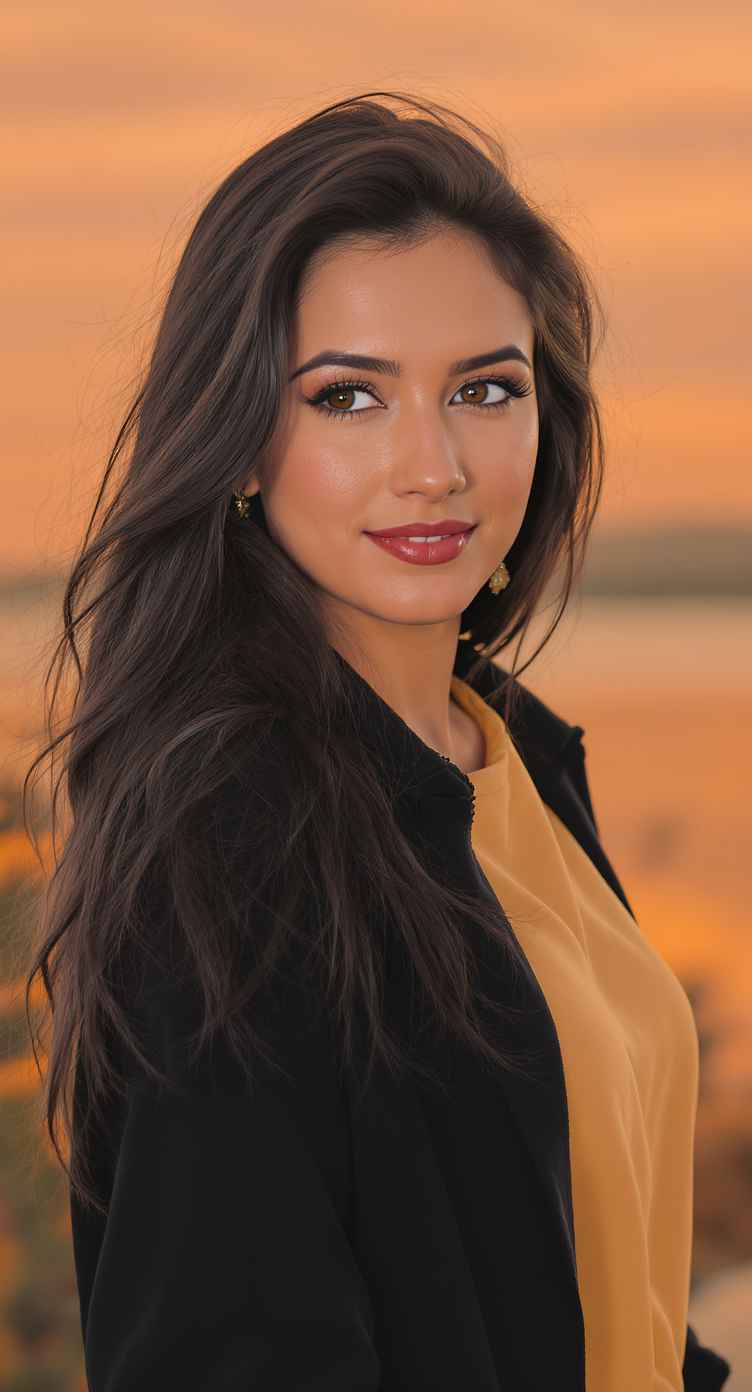 Beauty Selfie in Dusk Style